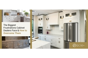 Frustrated cabinet dealer reviewing orders and solutions from ROC Cabinetry