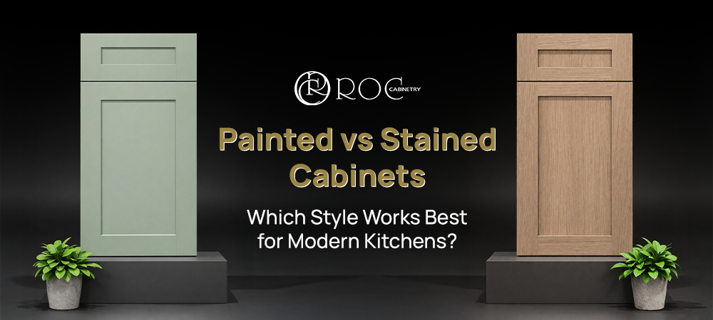 painted vs stained cabinets